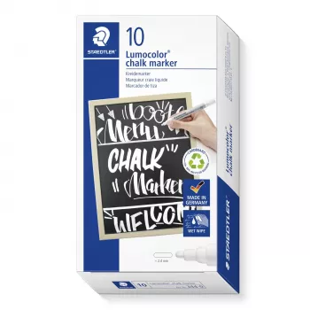 STAEDTLER 344-0 Lumocolor liitutaulumarker valkoinen