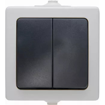 Kopp Paris vaihtokytkinosa, uppoasennus, 250 V AC, 10 A, termoplasti, musta/harmaa 565556008