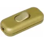 HEINRICH KOPP 191307003 kaapelivälikytkin vedonpoistolla, kulta, 1-napainen ON/OFF, 2 A, 250 V AC