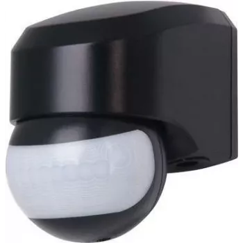 HEINRICH KOPP 823805017 PIR-liiketunnistin, seinäasennus, musta, 180°, 12 m kantama, IP44