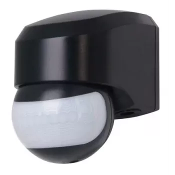 HEINRICH KOPP 823805017 PIR-liiketunnistin, seinäasennus, musta, 180°, 12 m kantama, IP44