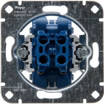 HEINRICH KOPP 507800006 uppoasennettava kaksinkertainen painikkeen sisäosa, 2x NO, 250V, 10AX, alumiini