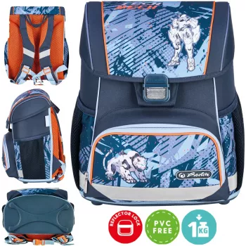 Herlitz Loop koulureppu 6-9-vuotiaille Cyber Soccer Footballer -kuvalla