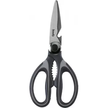 kwb 020721 keittiösakset, ruostumattomat terät, 210 mm, musta