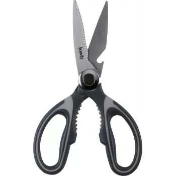 kwb 020721 keittiösakset, ruostumattomat terät, 210 mm, musta