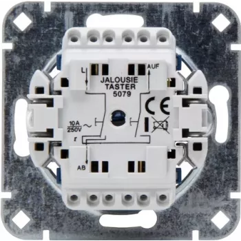 HEINRICH KOPP 507900009 uppoasennettava kaihdin-/rullaverhopainikkeen osa, 250V, 10AX, IP20, alumiini