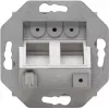 HEINRICH KOPP HK07 Keystone seinälevy kannella, IP44, 2-porttinen, musta 953850004