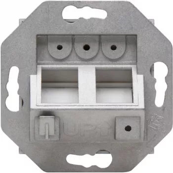 HEINRICH KOPP HK07 Keystone seinälevy kannella, IP44, 2-porttinen, musta 953850004