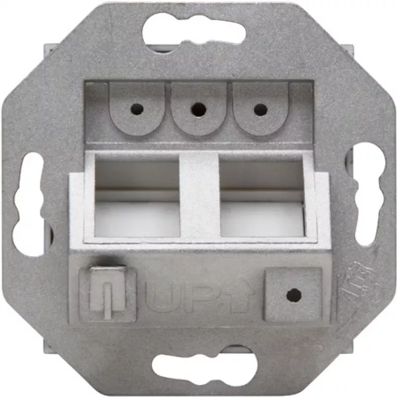 HEINRICH KOPP HK07 Keystone seinälevy kannella, IP44, 2-porttinen, musta 953850004