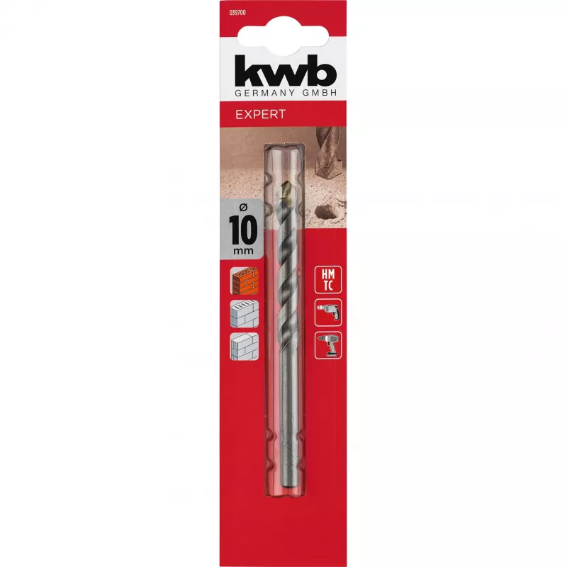 kwb 039700 HSS-kivikierreporanterä 10 mm x 120 mm lieriökanta (1 kpl)
