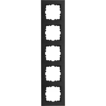 HEINRICH KOPP HK07 PURE kehyslevy 5-osainen mattamusta IP20 (407250000)