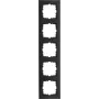HEINRICH KOPP HK07 PURE kehyslevy 5-osainen mattamusta IP20 (407250000)