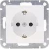 HEINRICH KOPP HK07 Schuko-pistorasia, uppoasennettava, 1-osainen, puhtaanvalkoinen, korotettu kosketussuojaus 940032008