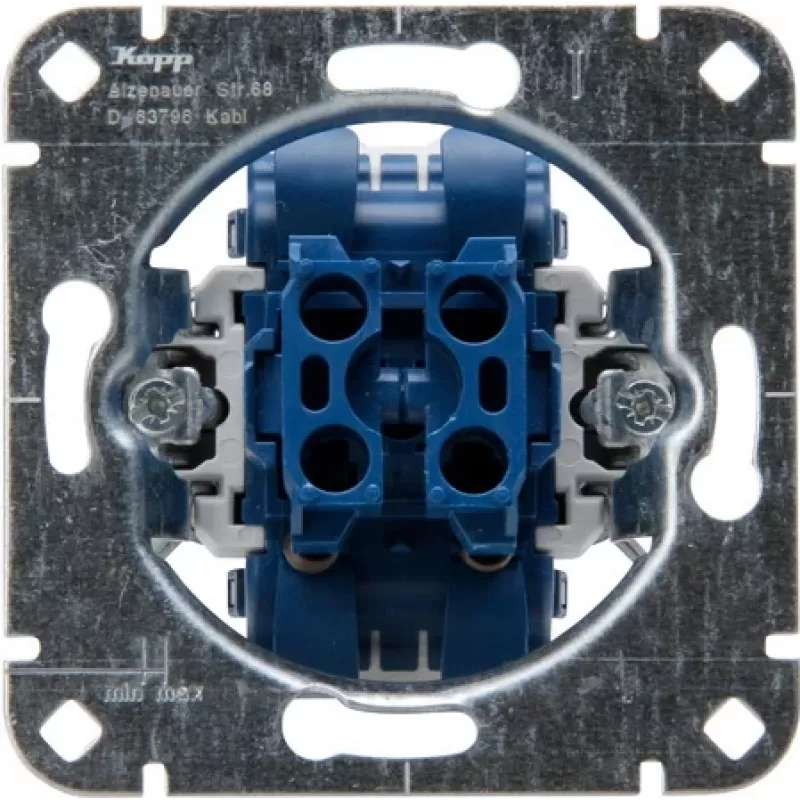 HEINRICH KOPP 508000003 uppo-sarjapainikesisäke, 250V, 10AX, IP20, alumiini