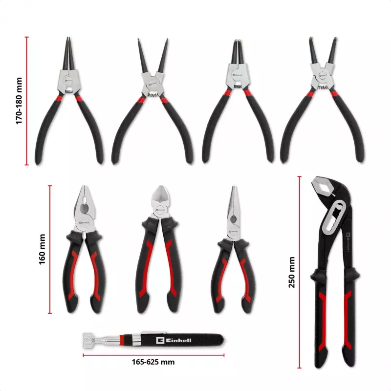 Einhell työkalusisäosa pihtisarja 9-osainen E-Case S-F (370522)