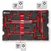 Einhell 370526 9-osainen laukkusisäosasarja E-Case, punainen/musta