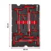 Einhell 370526 9-osainen laukkusisäosasarja E-Case, punainen/musta