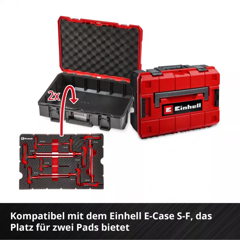 Einhell 370526 9-osainen laukkusisäosasarja E-Case, punainen/musta