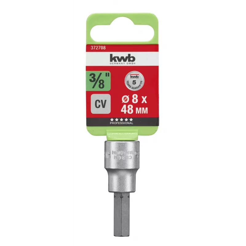 kwb 372708 ulkokuusikanta hylsyavainkärki 8 mm 3/8 tuuma vääntö