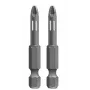 kwb 122153 PoziDriv kärki PZ3, 25 mm, kuusikantavarsi 1/4 tuuma, teräs, 2 kpl