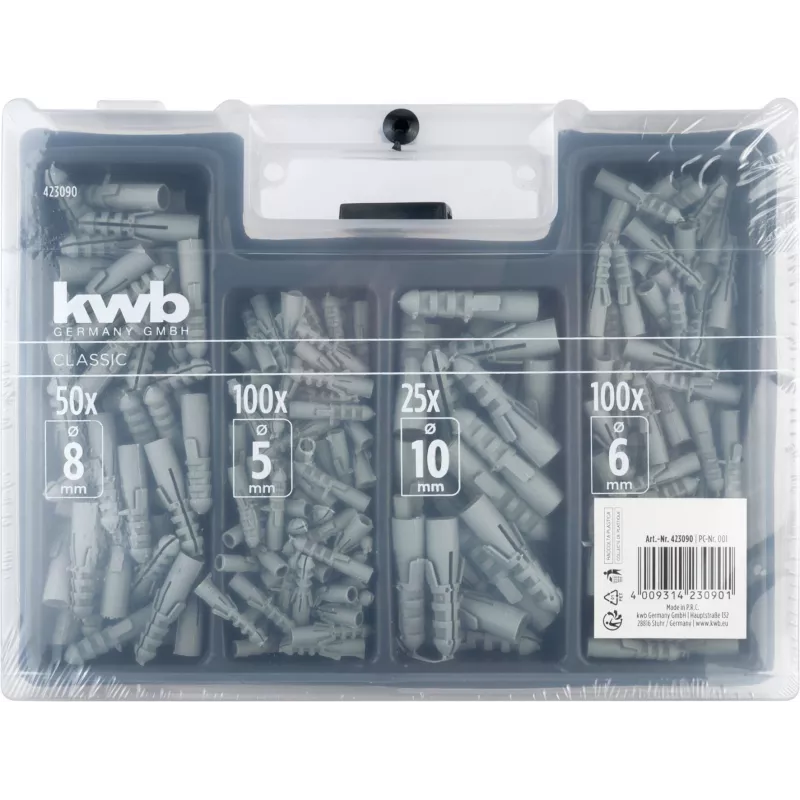 KWB 423090 kiinnitystarvikesarja, 300 osaa