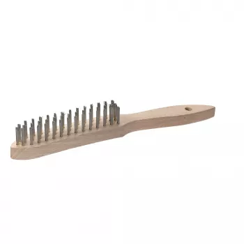 kwb 919930 käsiteräsharja, 3-rivinen, teräslanka, aaltoilevat harjakset, muovikahva, 255 mm