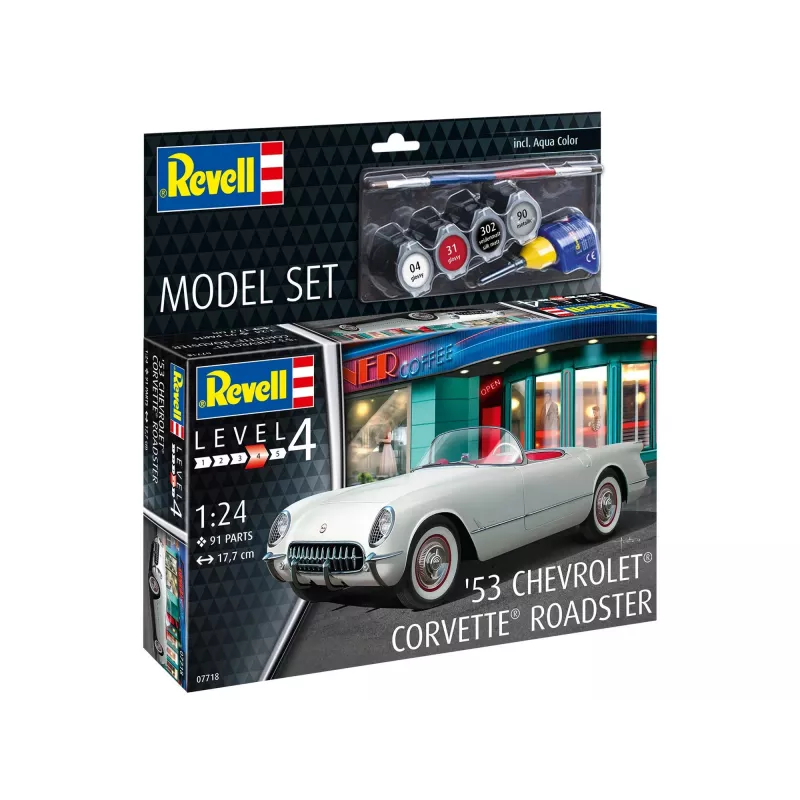 Revell 67718 1953 Corvette Roadster -autopienoismallin rakennussarja 1:24