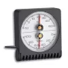 TFA Dostmann 45.2018 analoginen pyöreä lämpömittari, Ø63 mm, -20...+50 °C, valkoinen/hopea 7601