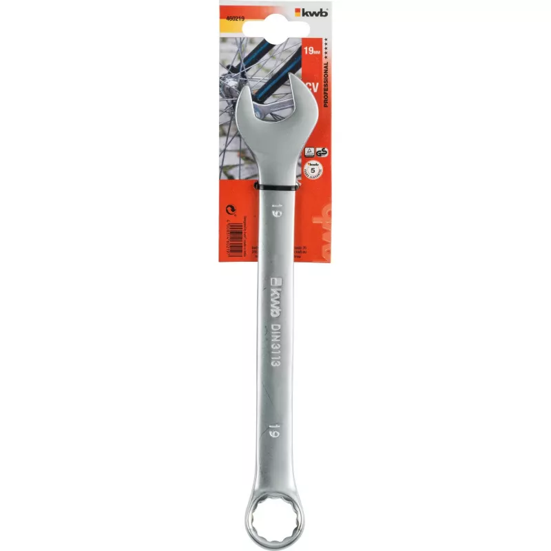 kwb 460219 rengaslenkkiavain 19 mm kromi-vanadiiniteräs DIN 3113