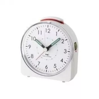 TFA DOSTMANN 60.1508.02 Sunrise valoherätyskello FM-radiolla, monivärinen LED, kaksoisherätys, USB-latausliitäntä, valkoinen