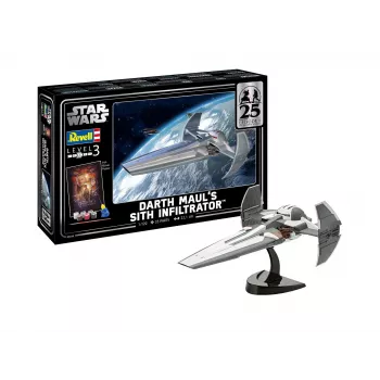 Revell 05638 Darth Maulin Sith Infiltrator 1:100 mittakaava rakennussarja lahjasetti - Star Wars Episode I 25-vuotisjuhlapainos