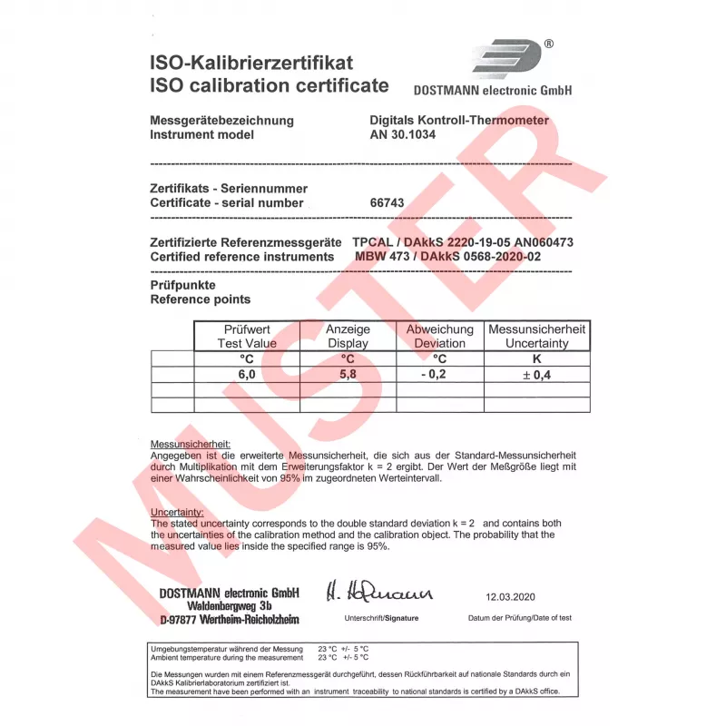 TFA Dostmann LT-102 kaapelilämpömittari valkoinen (30.1034.K)