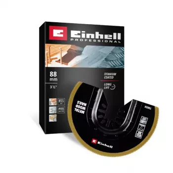 Einhell 708058 BIM-TI 88 mm bimetalli-puolipyöreä upotussahanterä oskilloiviin monityökaluihin