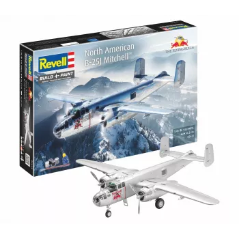 Revell 05643 Flying B-25J Mitchell lentokoneen pienoismallirakennussarja 1:48, 137 osaa, taitotaso 4