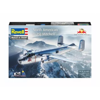 Revell 05643 Flying B-25J Mitchell lentokoneen pienoismallirakennussarja 1:48, 137 osaa, taitotaso 4