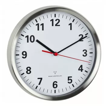 TFA Dostmann 60.3529.02 langaton seinäkello 220 mm alumiini liukuva sekuntiosoitin