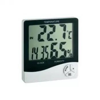 TFA Dostmann WS 5031 thermo-hygrometri kellolla, musta/valkoinen 30-5031
