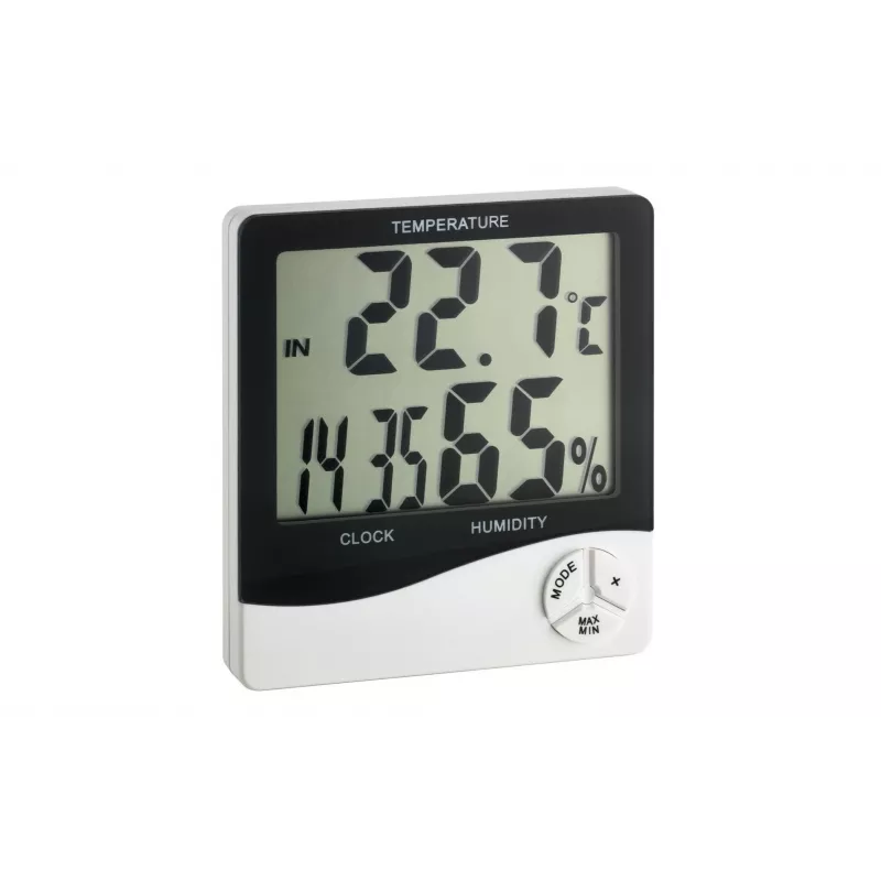 TFA Dostmann WS 5031 thermo-hygrometri kellolla, musta/valkoinen 30-5031