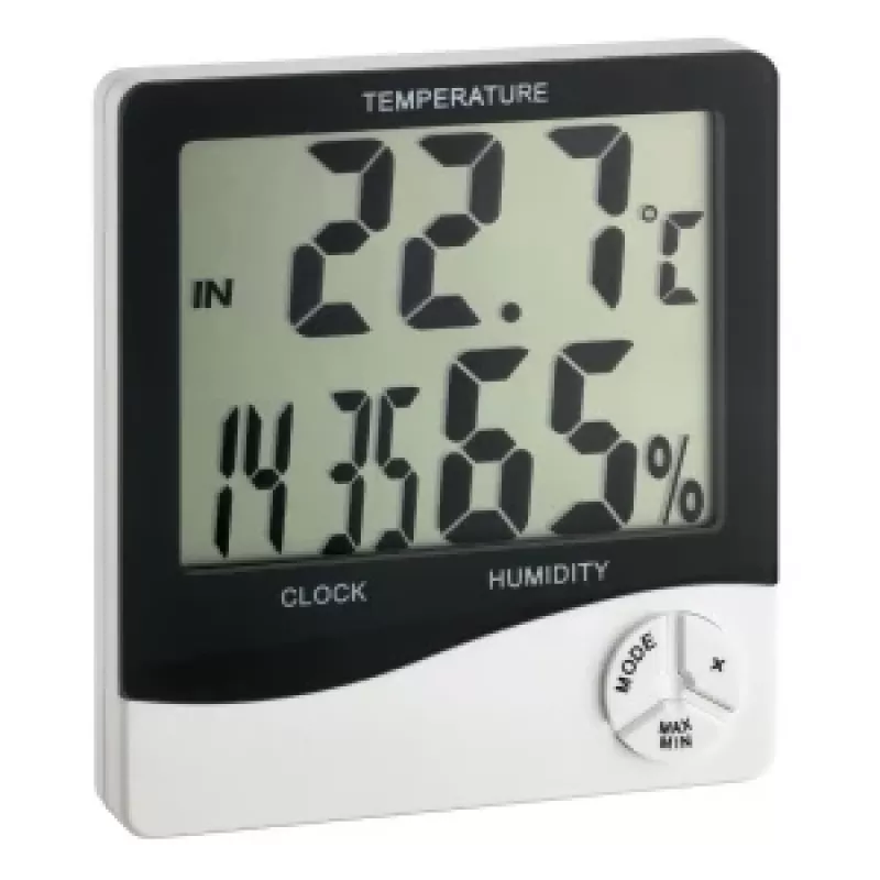 TFA Dostmann WS 5031 thermo-hygrometri kellolla, musta/valkoinen 30-5031