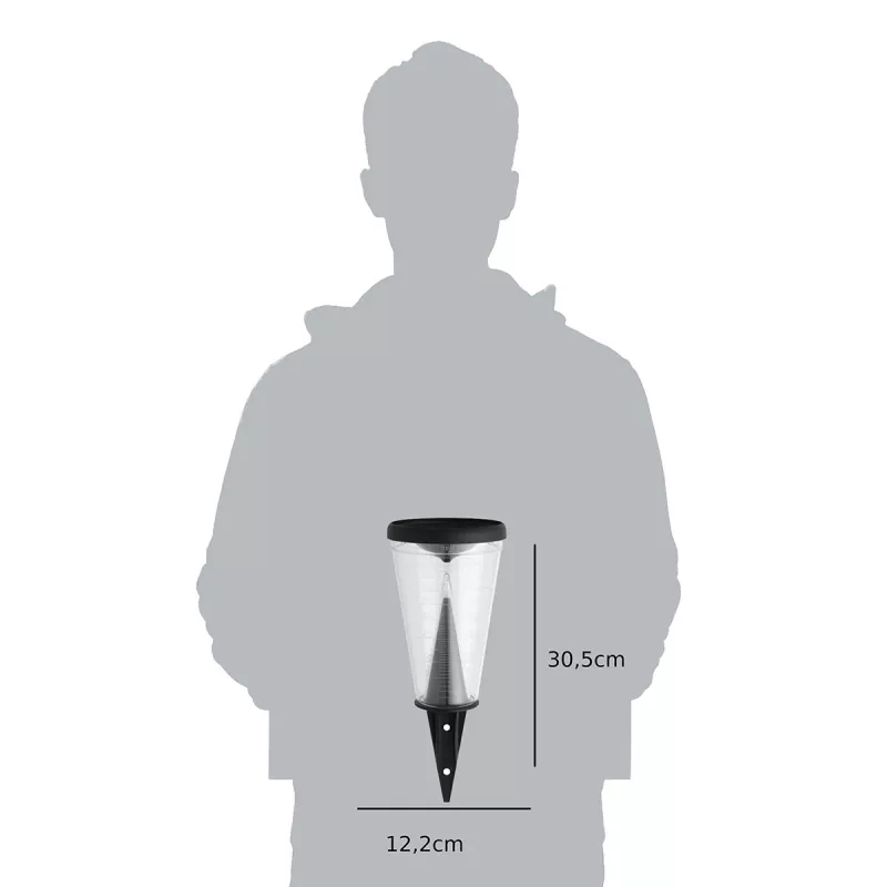 TFA Dostmann 47.1008 sademittari musta / läpinäkyvä