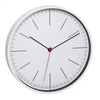 TFA Dostmann 60.3049.02 pyöreä valkoinen kvartsiseinäkello