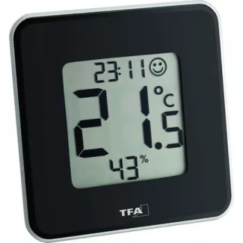 TFA Dostmann 30.5021.01 Style digitaalinen lämpö-kosteusmittari musta (30.010.425)