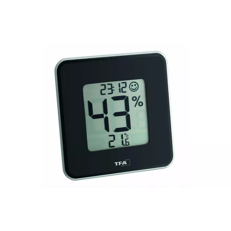 TFA Dostmann 30.5021.01 Style digitaalinen lämpö-kosteusmittari musta (30.010.425)