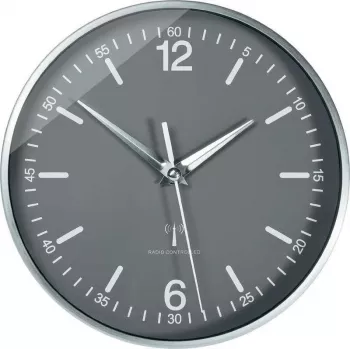 TFA Dostmann 60.3503 radio-alumiiniseinäkello, musta