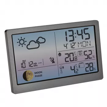 TFA Dostmann LUNA SKY 35.1169.10 radio-sääasema 12 tunnin ennusteella, kuun vaihe, tukee jopa 3 anturia