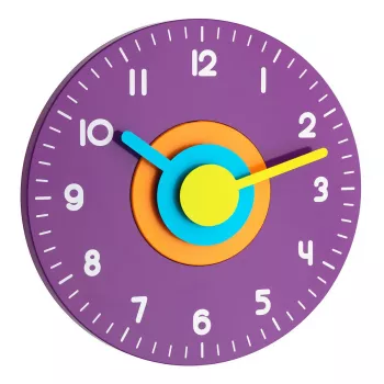 TFA Dostmann 60.3015.11 design-seinäkello, violetti, hiljainen kvartsi, 25 cm