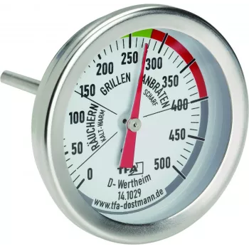 TFA Dostmann 14.1029 ruostumaton teräs jääkaappi- ja pakastinlämpömittari, analoginen kellotaulu, -30...+30 °C, 52 mm halkaisija