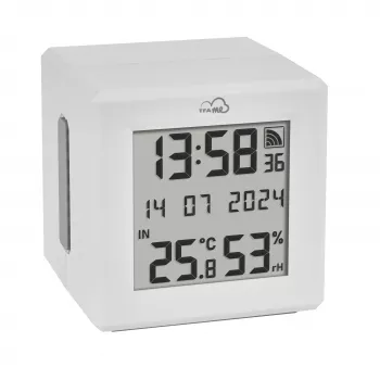 TFA Dostmann TFA.me aloituspaketti WLAN-yhdyskäytävällä ja 2 KLIMA@HOME radio-lämpö-kosteusmittarilla, musta/valkoinen 35.8109.02
