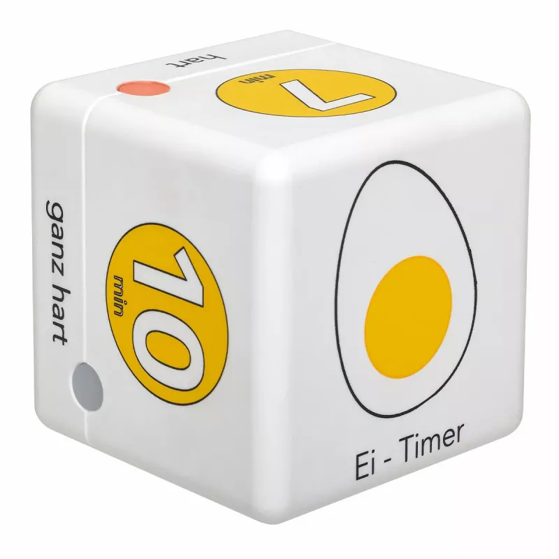 TFA Dostmann Cube Timer Digitaalinen munakello, valkoinen/keltainen (38.2041.07)