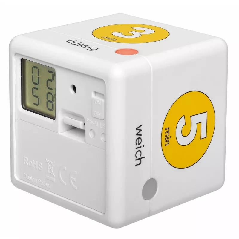 TFA Dostmann Cube Timer Digitaalinen munakello, valkoinen/keltainen (38.2041.07)